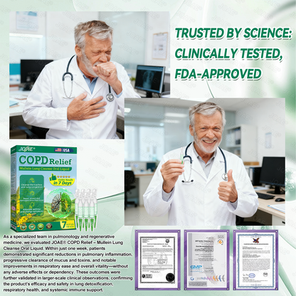 🌿FDA Approved|𝐉𝐎𝑨𝑬®COPD Relief – Mullein Lung Cleanse Oral Liquid(💝 Cough, wheezing, shortness of breath, sputum, stuffy nose, bronchitis, bronchitis, allergy symptoms, lung discomfort🫁)