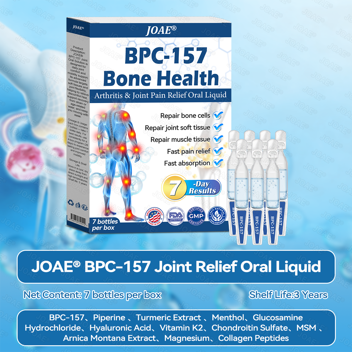 🌿FDA Approved|JOAE® BPC-157 Joint Restore Oral Liquid🦴Treats Arthritis, Neuropathy, Rheumatism, Sports Injuries & More🏆