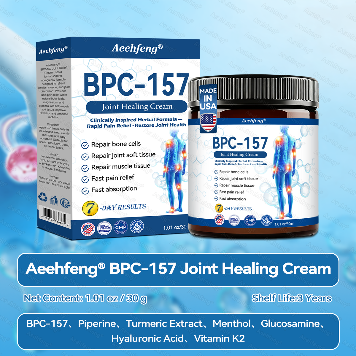 𝐀𝐞𝐞𝙝𝙛𝗲𝗻𝗴® BPC-157 Joint Healing Cream🦴Treats Arthritis, Neuropathy, Rheumatism, Sports Injuries & More 🤍