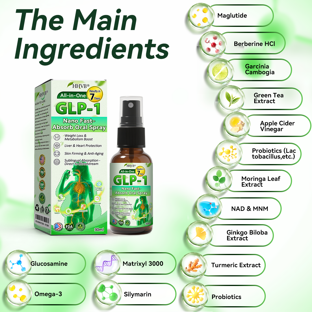 𝑶𝒇𝒇𝒊𝒄𝒊𝒂𝒍 𝑺𝒕𝒐𝒓𝒆 | 𝐇𝐇𝖵𝘽® 𝐺𝐿𝑃-𝟏  All-𝒊𝒏-𝑶𝒏𝒆 Nano Fast-Absorb Oral Spray  (𝐉𝐮𝐬𝐭 𝐨𝐧𝐜𝐞 𝐚 𝐝𝐚𝐲, 𝐯𝐢𝐬𝐢𝐛𝐥𝐞 𝐜𝐡𝐚𝐧𝐠𝐞𝐬 𝐢𝐧 𝟕 𝐝𝐚𝐲𝐬） ✅ 𝐅𝐨𝐫 𝐨𝐛𝐞𝐬𝐢𝐭𝐲, 𝐜𝐚𝐫𝐝𝐢𝐨𝐯𝐚𝐬𝐜𝐮𝐥𝐚𝐫 𝐡𝐞𝐚𝐥𝐭𝐡, 𝐝𝐢𝐚𝐛𝐞𝐭𝐞𝐬, 𝐬𝐥𝐞𝐞𝐩 𝐚𝐩𝐧𝐞𝐚, 𝐆𝐮𝐭 𝐇𝐞𝐚𝐥𝐭𝐡, 𝐣𝐨𝐢𝐧𝐭 𝐢𝐬𝐬𝐮𝐞𝐬, 𝐚𝐧𝐝 𝐦𝐨𝐫𝐞