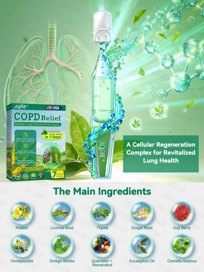 🌿FDA Approved|𝐉𝐎𝑨𝑬®COPD Relief – Mullein Lung Cleanse Oral Liquid(💝 Cough, wheezing, shortness of breath, sputum, stuffy nose, bronchitis, bronchitis, allergy symptoms, lung discomfort🫁)