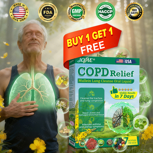 🌿FDA Approved|𝐉𝐎𝑨𝑬®COPD Relief – Mullein Lung Cleanse Oral Liquid(💝 Cough, wheezing, shortness of breath, sputum, stuffy nose, bronchitis, bronchitis, allergy symptoms, lung discomfort🫁)