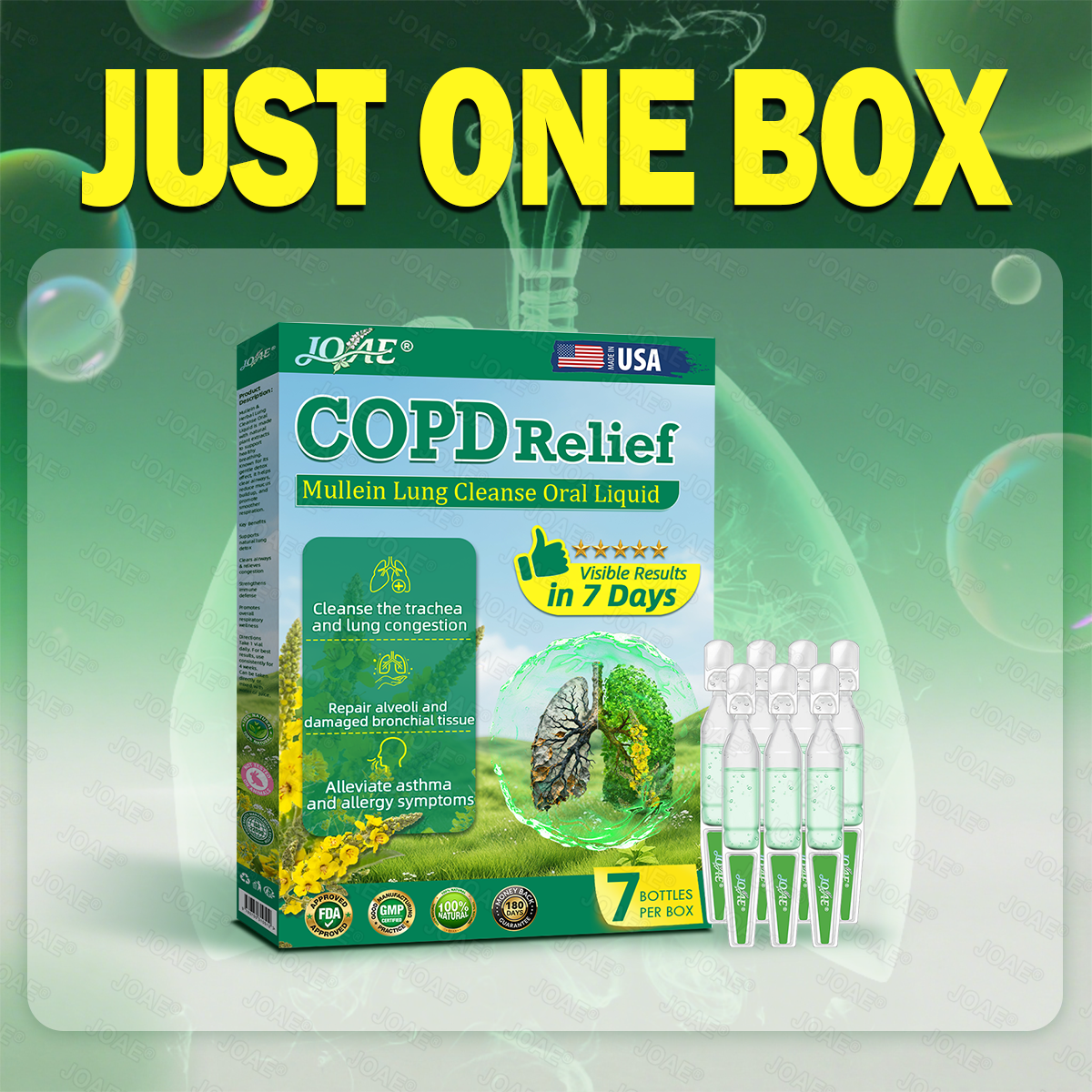 🌿FDA Approved|𝐉𝐎𝑨𝑬®COPD Relief – Mullein Lung Cleanse Oral Liquid(💝 Cough, wheezing, shortness of breath, sputum, stuffy nose, bronchitis, bronchitis, allergy symptoms, lung discomfort🫁)