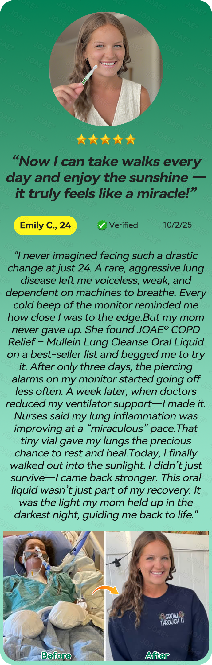 🌿FDA Approved|𝐉𝐎𝑨𝑬®COPD Relief – Mullein Lung Cleanse Oral Liquid(💝 Cough, wheezing, shortness of breath, sputum, stuffy nose, bronchitis, bronchitis, allergy symptoms, lung discomfort🫁)