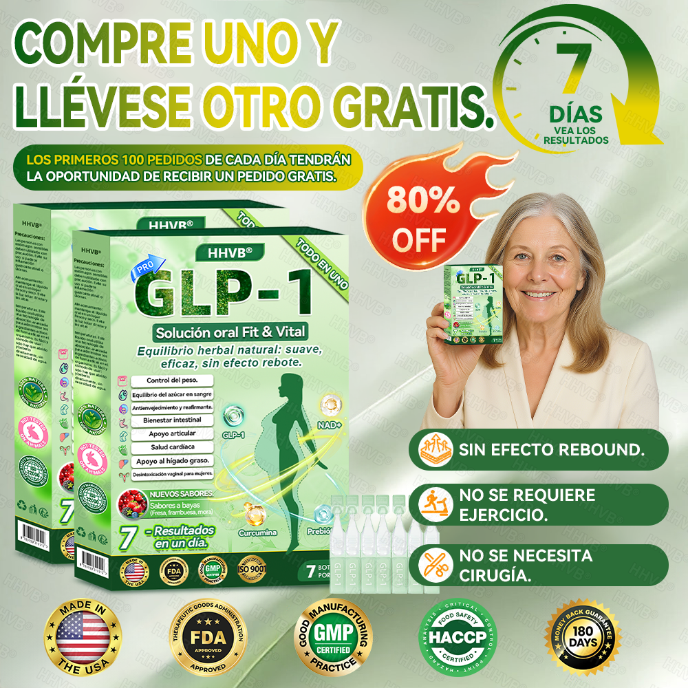 Tienda oficial | HHVB® NAD+ GLP-1 Pro ALL-IN-ONE Fit & Vital Oral Liquid (Solo una vez al día, resultados visibles en 7 días) ✅ Para obesidad, salud del corazón, diabetes, apnea del sueño, salud intestinal, articulaciones y más.