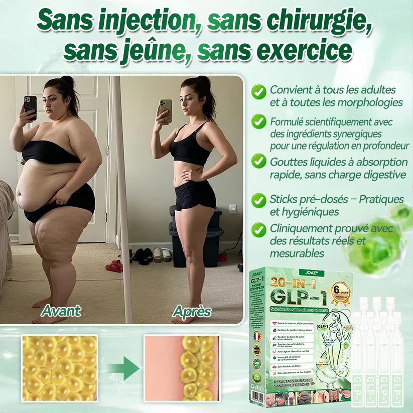 🔥 Boutique Officielle JOAE® | GLP-1 20-en-1 Slim & Health Oral Solution – 1 prise par jour, résultats en 6 jours 💧 100 milliards de probiotiques actifs pour mincir naturellement, réguler la glycémie et raffermir la peau.