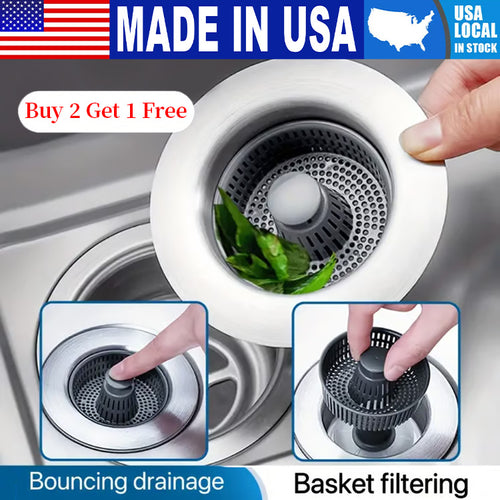 🔥Last Day Promotion 50% OFF🏆🏆🏆New Upgraded 3-in-1 Design Sink Elastic Core Sewer Filter