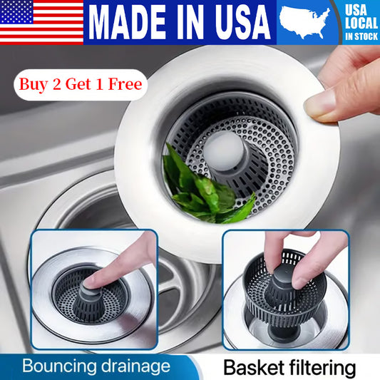 🔥Last Day Promotion 50% OFF🏆🏆🏆New Upgraded 3-in-1 Design Sink Elastic Core Sewer Filter