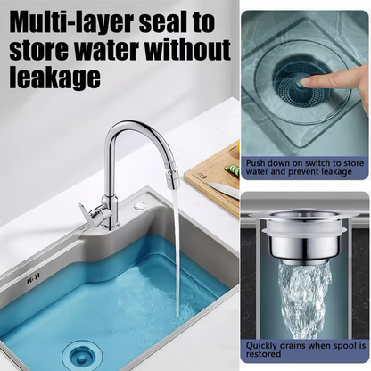 🔥Last Day Promotion 50% OFF🏆🏆🏆New Upgraded 3-in-1 Design Sink Elastic Core Sewer Filter