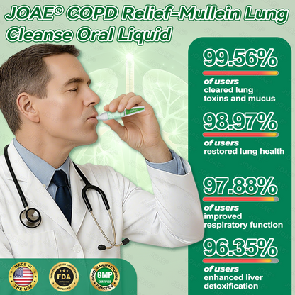 🌿FDA Approved|𝐉𝐎𝑨𝑬®COPD Relief – Mullein Lung Cleanse Oral Liquid(💝 Cough, wheezing, shortness of breath, sputum, stuffy nose, bronchitis, bronchitis, allergy symptoms, lung discomfort🫁)