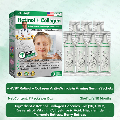 🇺🇸FDA|𝙃𝙃𝙑𝘽®𝐑𝐞𝐭𝐢𝐧𝐨𝐥 + 𝐂𝐨𝐥𝐥𝐚𝐠𝐞𝐧 𝐀𝐧𝐭𝐢-𝐖𝐫𝐢𝐧𝐤𝐥𝐞 & 𝐅𝐢𝐫𝐦𝐢𝐧𝐠 𝐒𝐞𝐫𝐮𝐦 𝐒𝐚𝐜𝐡𝐞𝐭𝐬 (𝐉𝐮𝐬𝐭 𝐨𝐧𝐜𝐞 𝐚 𝐝𝐚𝐲, 𝐯𝐢𝐬𝐢𝐛𝐥𝐞 𝐜𝐡𝐚𝐧𝐠𝐞𝐬 𝐢𝐧 𝟕 𝐝𝐚𝐲𝐬） ✅ Improves sagging skin on the face, neck, arms, abdomen, and buttocks, while reducing dark spots and discoloration