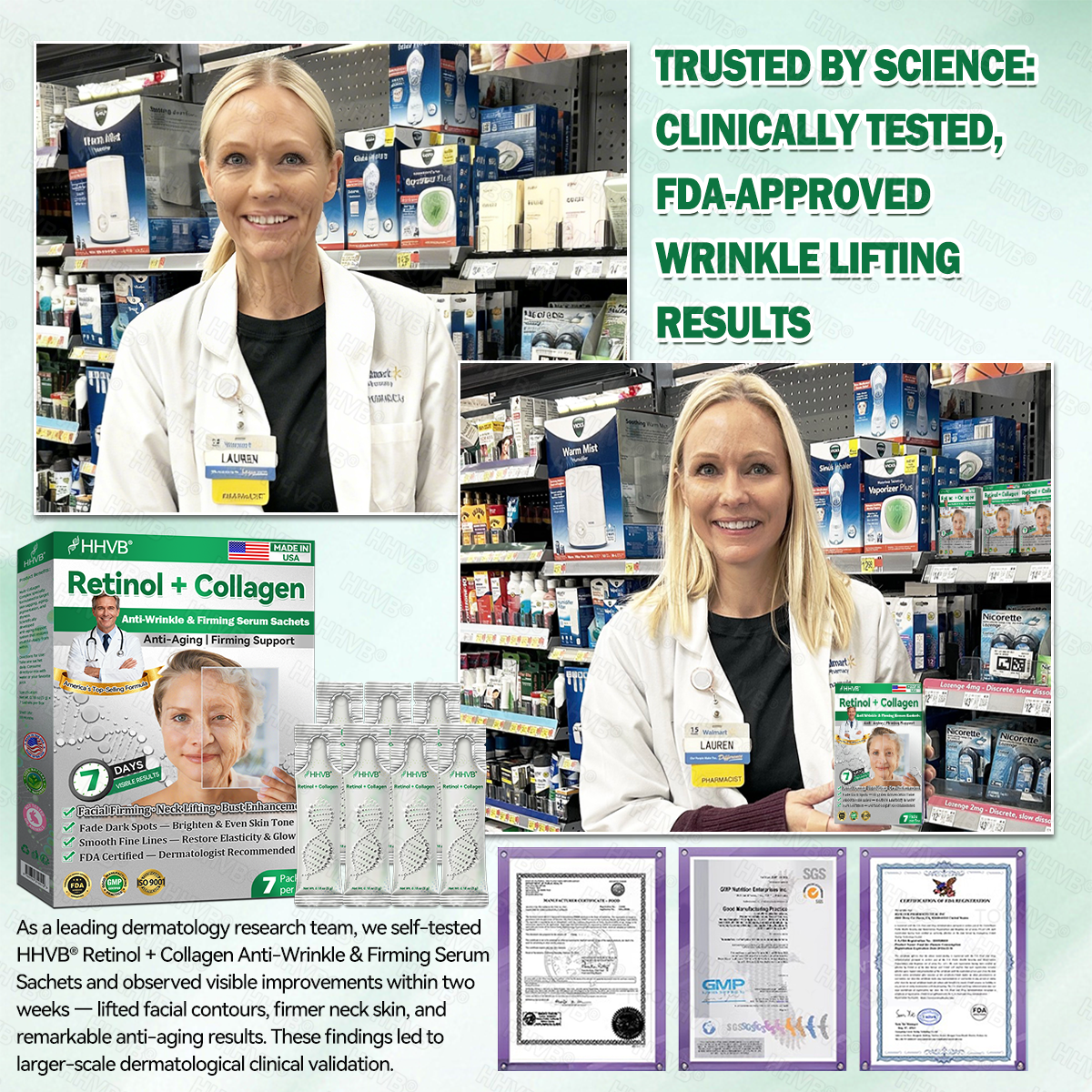 🇺🇸FDA|𝙃𝙃𝙑𝘽®𝐑𝐞𝐭𝐢𝐧𝐨𝐥 + 𝐂𝐨𝐥𝐥𝐚𝐠𝐞𝐧 𝐀𝐧𝐭𝐢-𝐖𝐫𝐢𝐧𝐤𝐥𝐞 & 𝐅𝐢𝐫𝐦𝐢𝐧𝐠 𝐒𝐞𝐫𝐮𝐦 𝐒𝐚𝐜𝐡𝐞𝐭𝐬 (𝐉𝐮𝐬𝐭 𝐨𝐧𝐜𝐞 𝐚 𝐝𝐚𝐲, 𝐯𝐢𝐬𝐢𝐛𝐥𝐞 𝐜𝐡𝐚𝐧𝐠𝐞𝐬 𝐢𝐧 𝟕 𝐝𝐚𝐲𝐬） ✅ Improves sagging skin on the face, neck, arms, abdomen, and buttocks, while reducing dark spots and discoloration